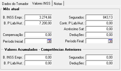 Menu "Tabelas | Departamentos"